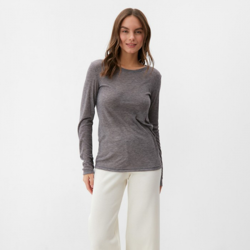 Лонгслив женский KAFTAN: Basic line, серо-фиолетовый, размер 50-52