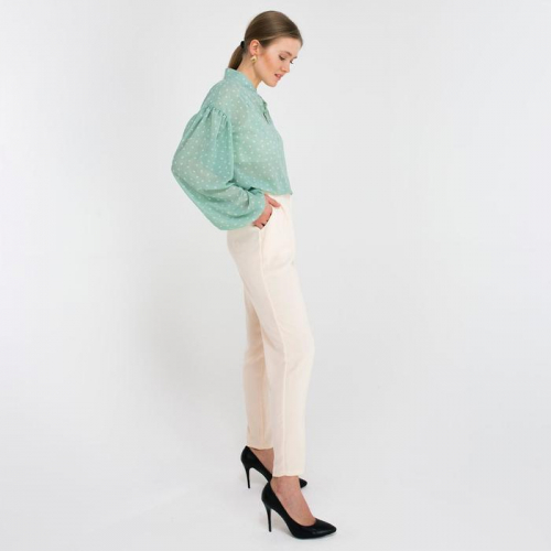 Брюки женские MINAKU: Green trend цвет молочный, р-р 42