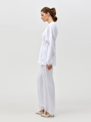 Костюм женский (туника, брюки) MINAKU: Casual Collection цвет белый, размер 46