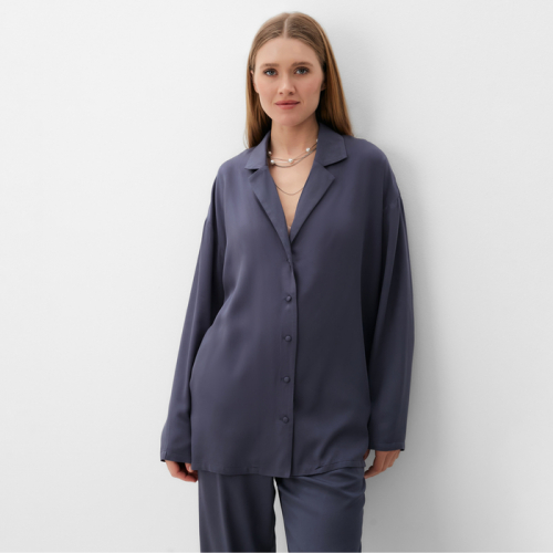 Костюм женский (рубашка, брюки) MINAKU:Casual Collection цвет графит, р-р 42