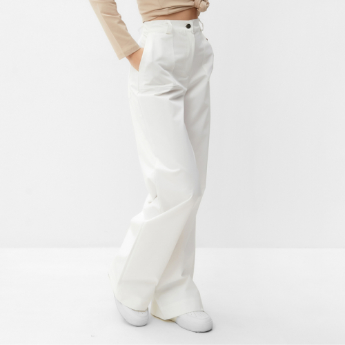 Брюки женские MINAKU: Casual Collection цвет белый, р-р 50