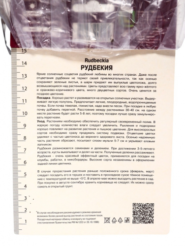 Рудбекия рассеченная Голдкелль, р-р I, 1 шт, Осень 2025