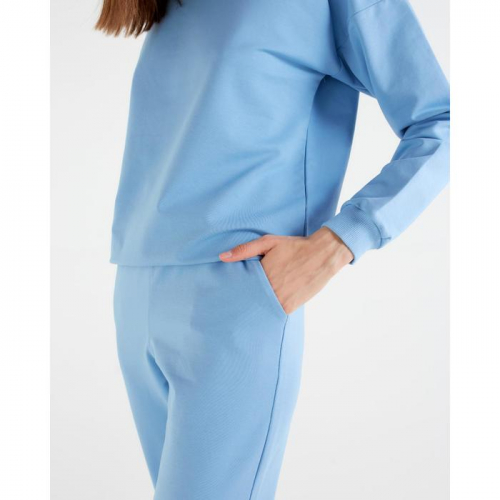 Костюм женский (свитшот, брюки) MINAKU: Casual Collection цвет голубой, размер 52