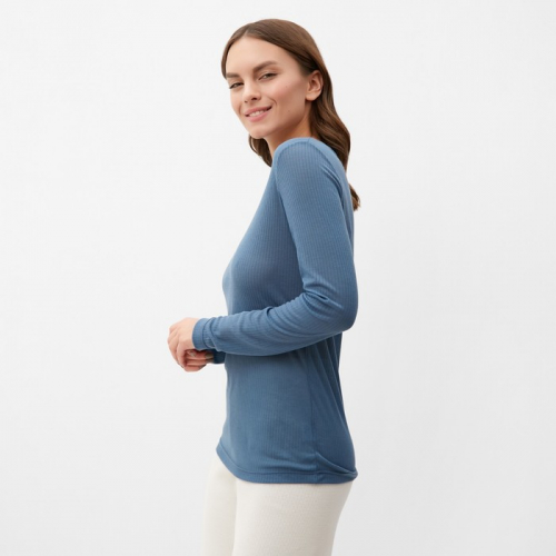 Лонгслив женский KAFTAN: Basic line, синий, размер 50-52