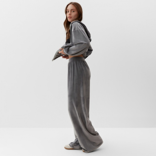 Костюм женский (толстовка и брюки) KAFTAN Plushy р. 52-54, серый