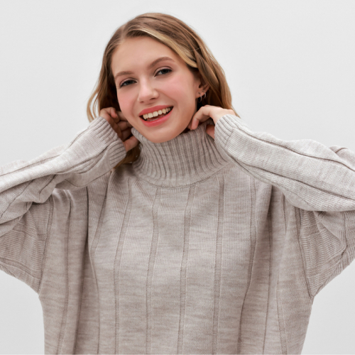Костюм женский (джемпер+брюки) MINAKU:Knitwear collection цвет капучино, р-р 42-44