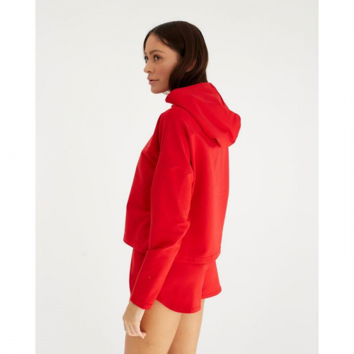Костюм женский (толстовка и шорты) MIST, р. 48-50, красный
