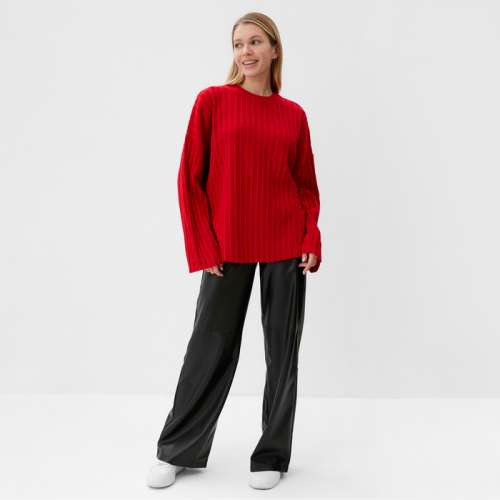 Джемпер вязаный женский MINAKU:Knitwear collection цвет красный, размер 42-44