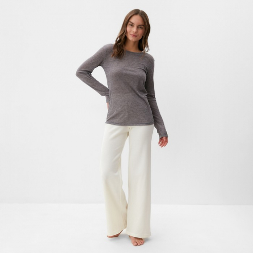 Лонгслив женский KAFTAN: Basic line, серо-фиолетовый, размер 40-42