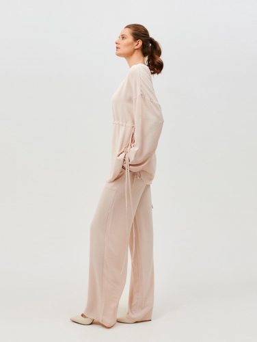 Костюм женский (туника, брюки) MINAKU: Casual Collection цвет бежевый, размер 44