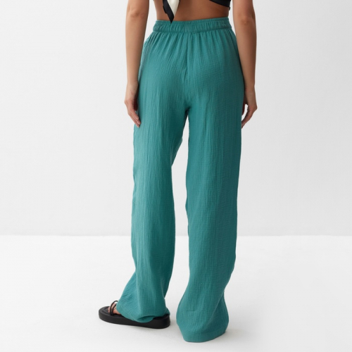 Брюки женские, свободного кроя MIST Muslin размер XS, цв. бирюзовый