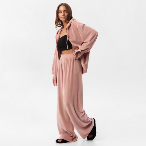 Костюм женский (рубашка с капюшоном и брюки) KAFTAN Plushy р. 52-54, розовый