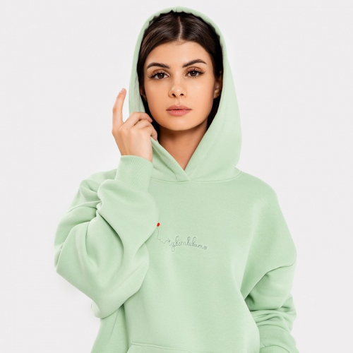 Толстовка женская НАЧЁС, цвет салатовый, размер 50 (XL)
