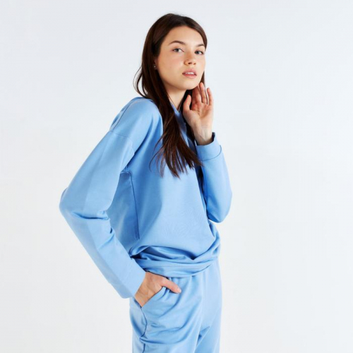 Костюм женский (худи, брюки) MINAKU: Casual Collection цвет голубой, размер 42