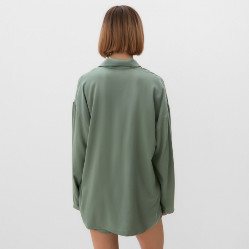 Костюм женский (рубашка, шорты) MINAKU:   Casual Collection цвет оливковый, р-р 52