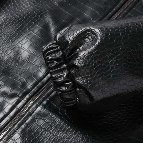 Жакет женский демисезонный MINAKU: Eco leather, чёрный, размер 46