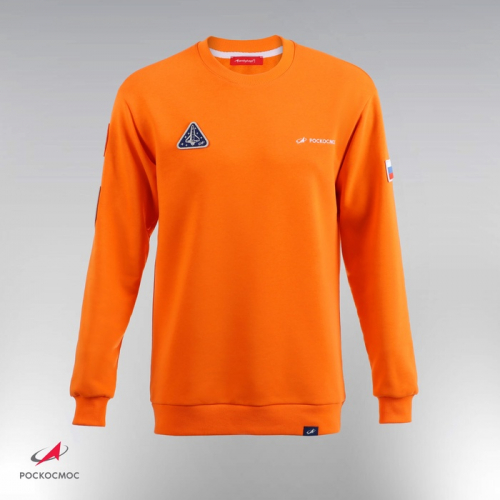 Свитшот РОСКОСМОС х ONLYTOP, р. XS, оранжевый