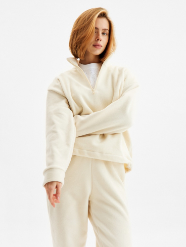Костюм женский (анорак и брюки) MINAKU: Fleece Soft, цвет бежевый, р-р 42
