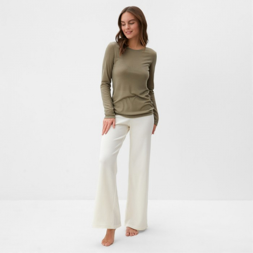 Лонгслив женский KAFTAN: Basic line, хаки, размер 44-46