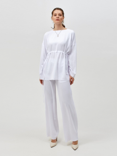 Костюм женский (туника, брюки) MINAKU: Casual Collection цвет белый, размер 54
