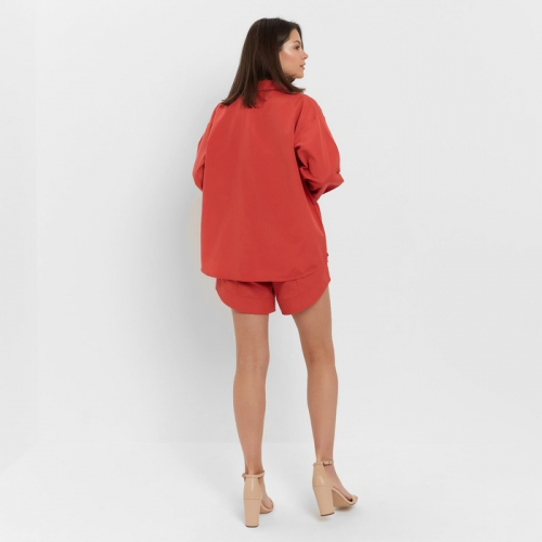 Костюм женский (блузка, шорты) MINAKU: Casual Collection цвет красный, размер 46