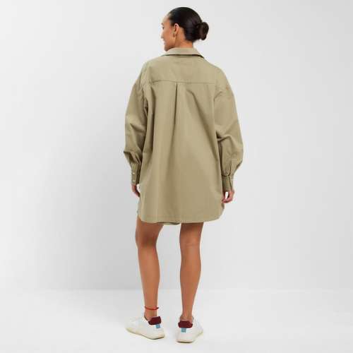 Костюм женский (рубашка, шорты) MINAKU: Oversize цвет зелёный, размер 44