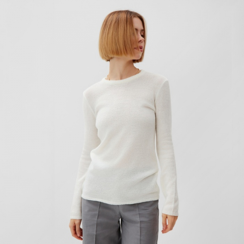Джемпер (лонгслив) женский MINAKU: Knitwear collection цвет молочный ,р-р 48