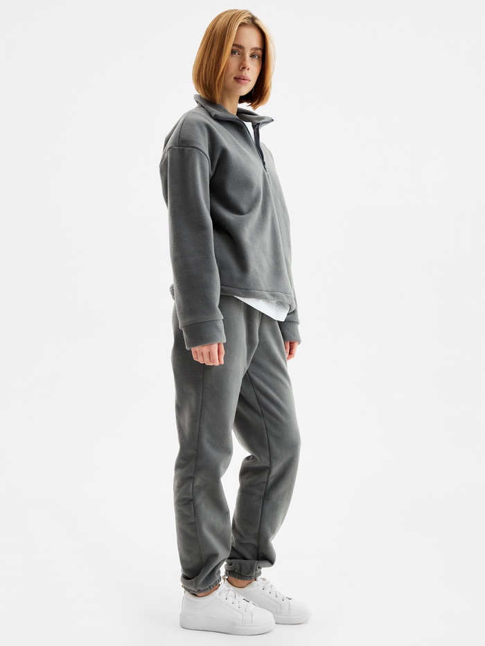 Костюм женский (анорак и брюки) MINAKU: Fleece Soft, цвет графит, р-р 44