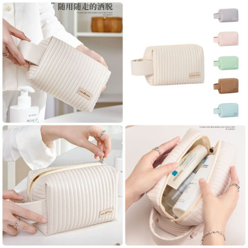 Женская кожаная косметичка COS-10 BEIGE