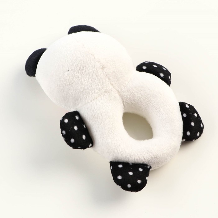 Игрушка пищащая Мягкая для собак пончик с животными «Панда», 17 см