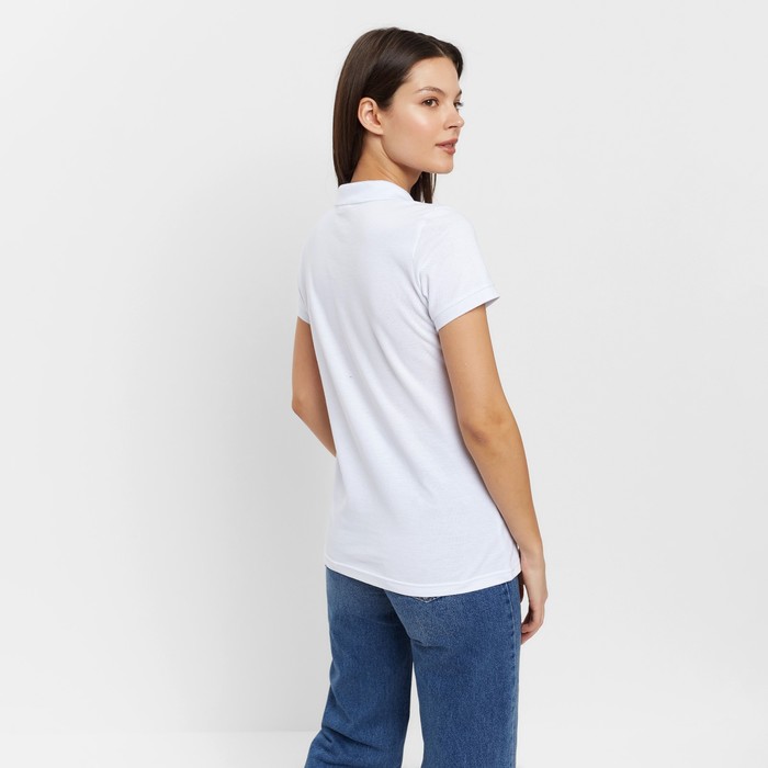 Футболка (поло) женская MINAKU REGULAR FIT: цвет белый, р-р 48