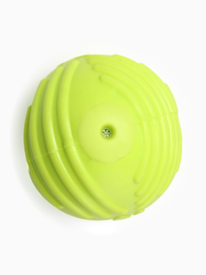 Мяч рифленый «Суперпес», TPR, 6.5 см, жёлтый