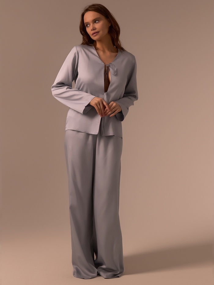 Костюм домашний (рубашка и брюки) SL HOME, размер XL, модал, серый