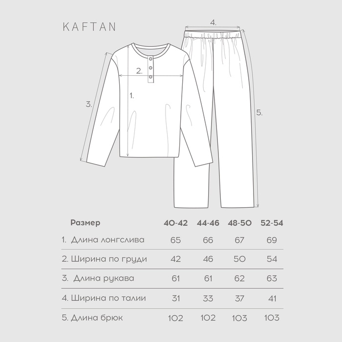 Пижама женская KAFTAN Christmas tree, размер 48-50