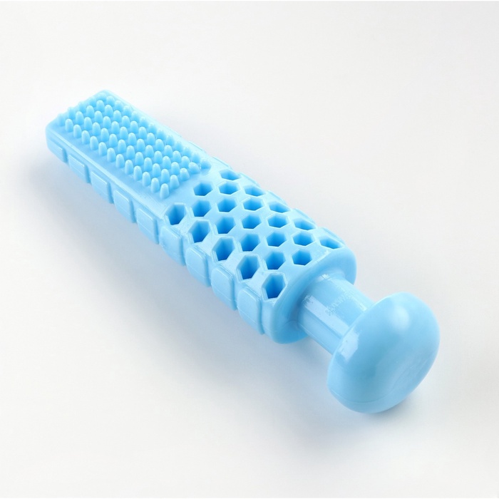 Игрушка для собак «Башня», TPR, массажная, 14×2.8 см, голубая