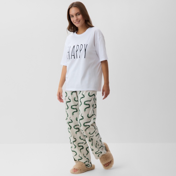 Пижама новогодняя женская (футболка и брюки) KAFTAN