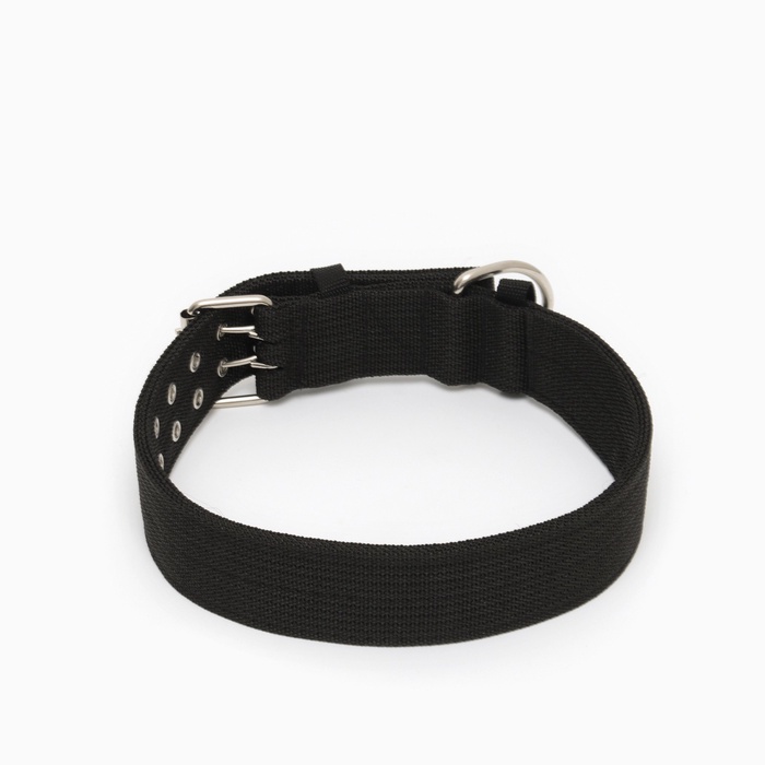 Ошейник четырехслойный, 80×4.9 см, ОШ 65-75 см, полиэстер, чёрный
