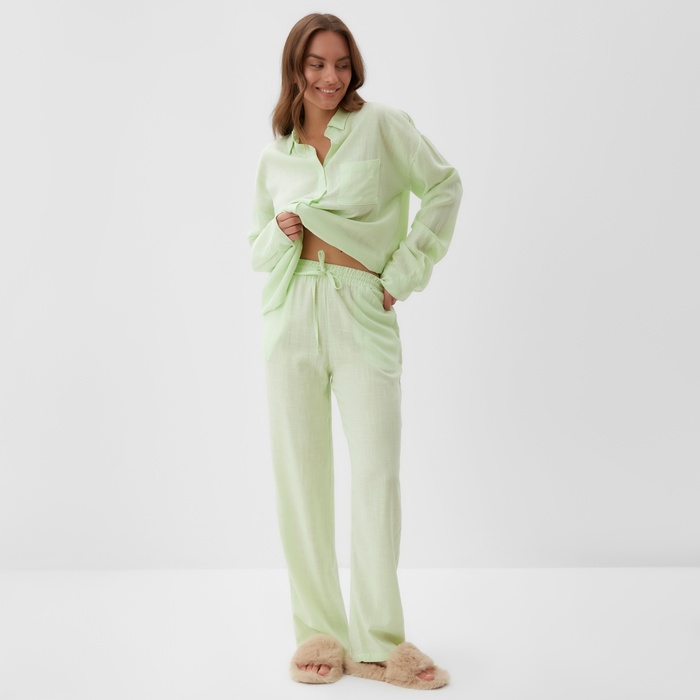 Пижама женская (рубашка и брюки) KAFTAN Lime series р. 48-50