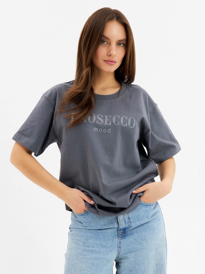 Футболка женская KAFTAN: Prosecco цв. серый, р-р 48-50