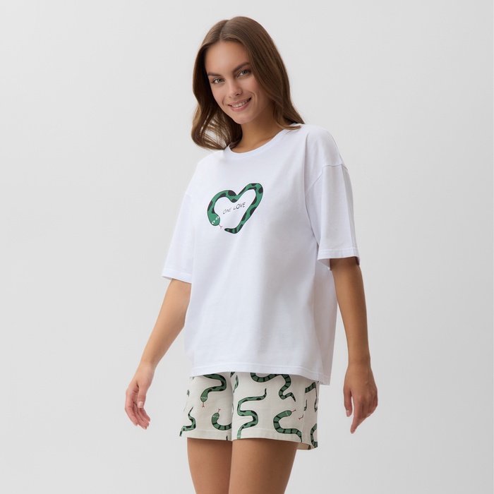 Пижама новогодняя женская (футболка и шорты) KAFTAN