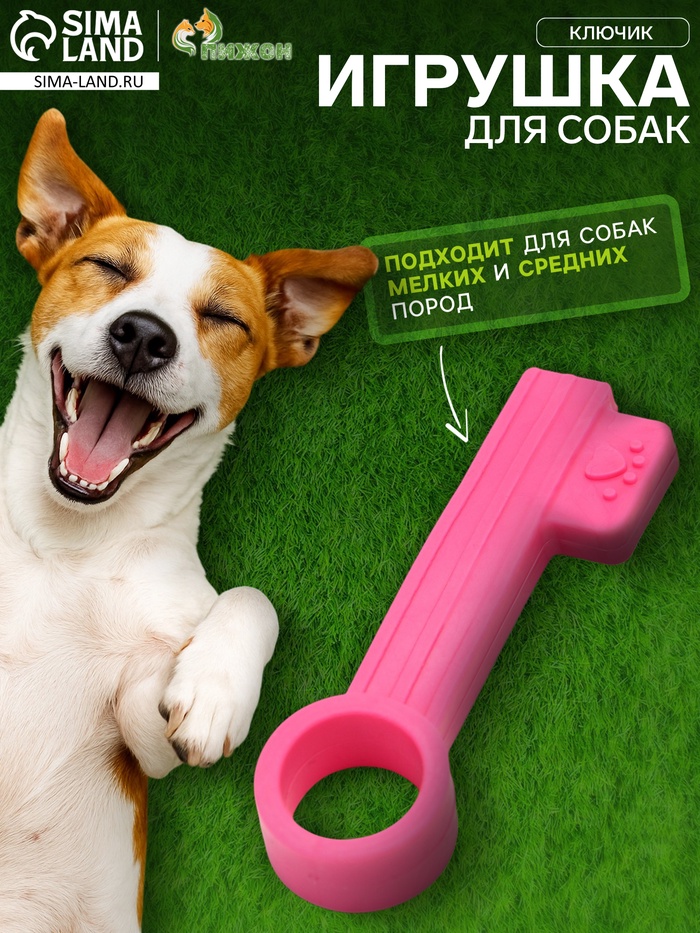 Игрушка жевательная «Ключик», TPR, 10 см, розовая