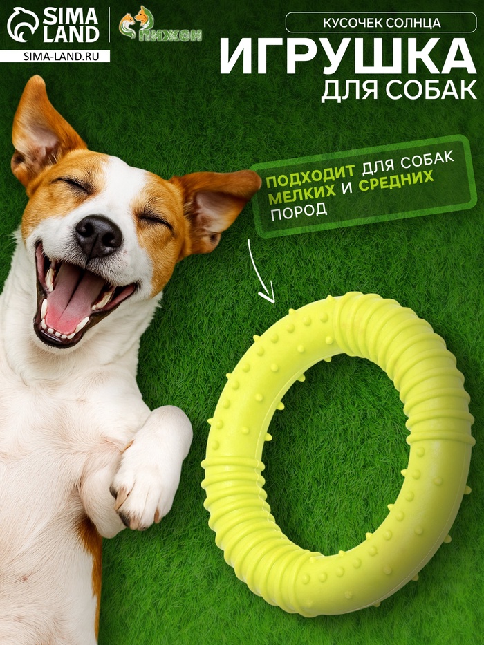 Игрушка жевательная «Кусочек солнца», TPR, 8 см, салатовая