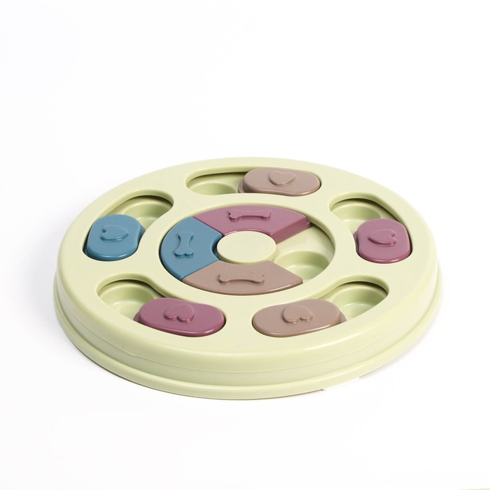 Игрушка интеллектуальная для лакомств, 14×3 см, зелёная