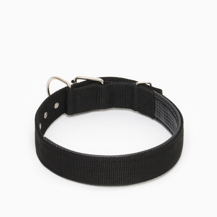 Ошейник «Комфорт» комбинированный, 70×4 см, ОШ 51-61 см, чёрный