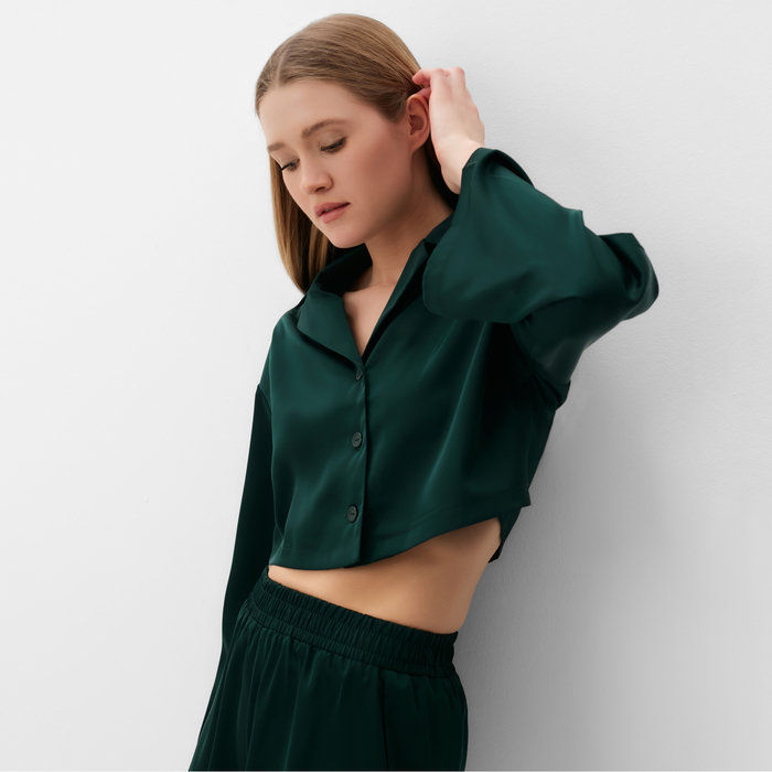 Комплект (сорочка, шорты) женская MINAKU: Home collection цвет изумруд , р-р 50