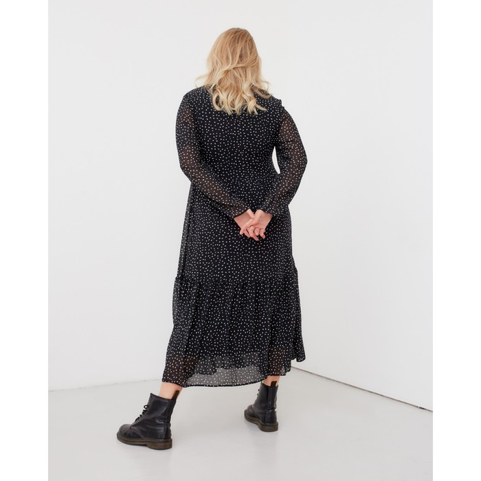 Платье женское миди MIST plus-size, р.52, черный