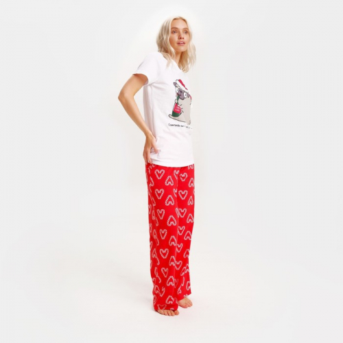 Пижама новогодняя женская KAFTAN «Мопс», размер 48-50