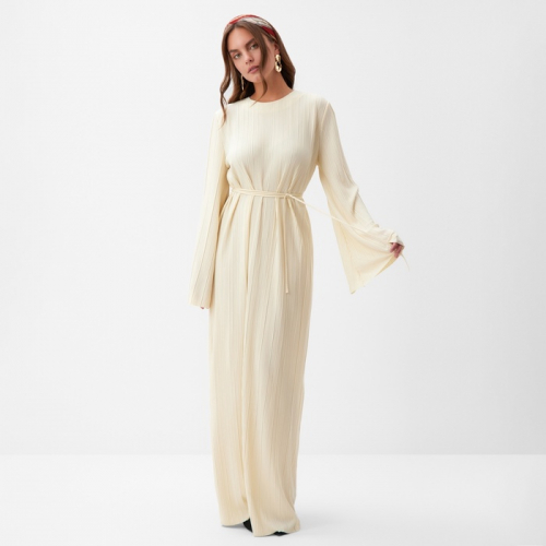 Платье женское MIST Classic collection, макси, размер 48-50, бежевое