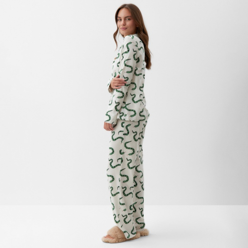 Пижама новогодняя женская (рубашка и брюки) KAFTAN 