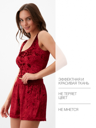 Топ женский KAFTAN «Бархат», размер 44-46, бордовый